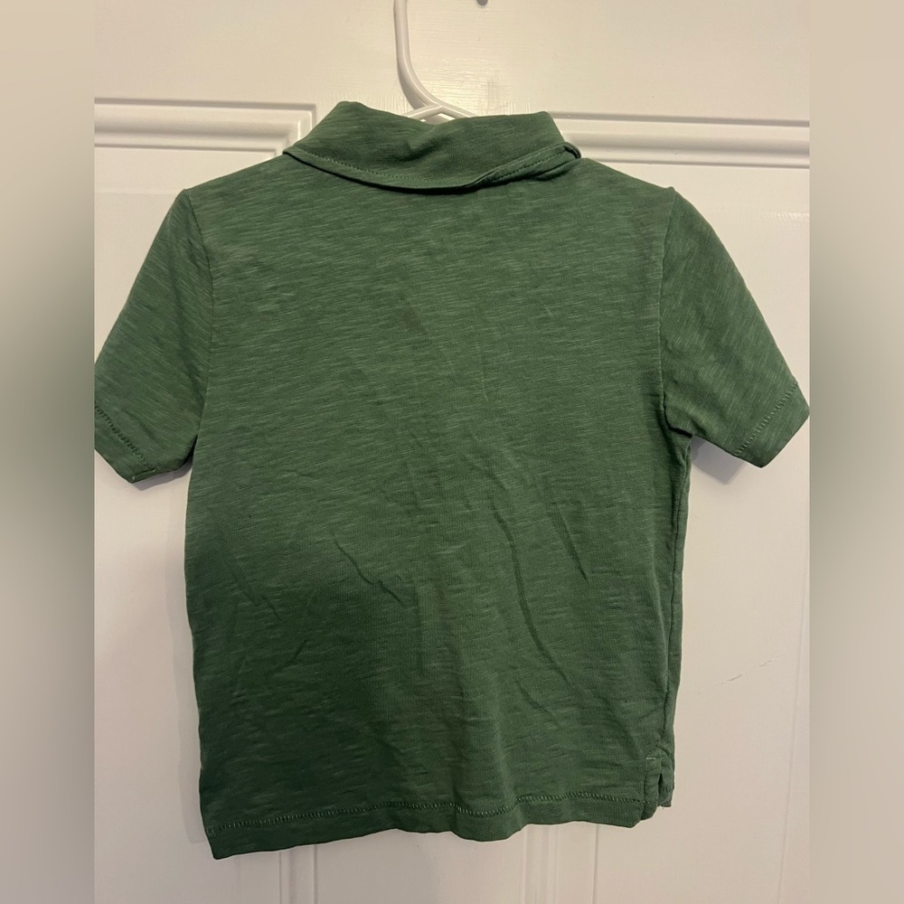 Mini Boden Sage Green Polo Shirt with Classic Collar - Picture 3 of 4
